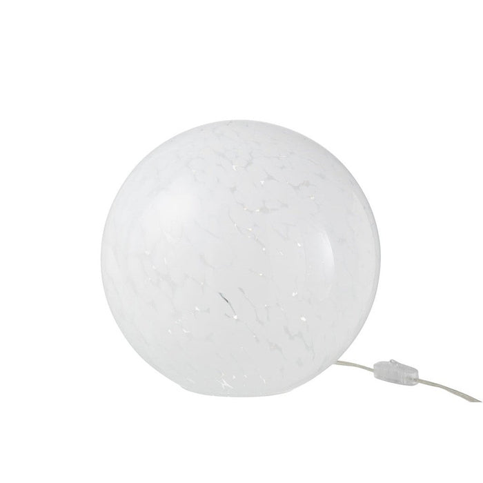 Spot Wit Glas Rond 28 cm L 28x28x27.5 cm-Spots-J-Line