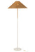 Staande Lamp metaal/rattan wit/naturel-Vloerlampen-J-Line
