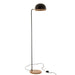 Standing Lamp Evy Iron/Wood Black/Natural-Vloerlampen-J-Line