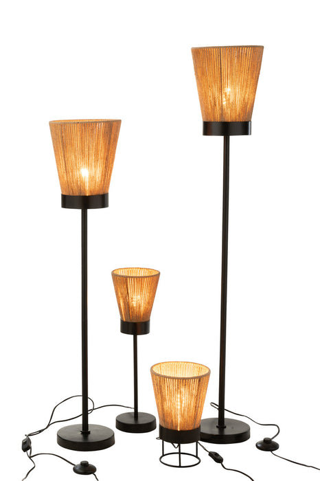 Standing Lamp Luna Jute Beige Large-Vloerlampen-J-Line