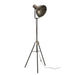 Standing Lamp Round Metal Grey-Vloerlampen-J-Line