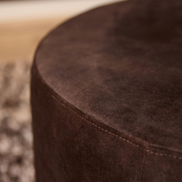 StarFurn MySofa Poef | Rond | 80 cm | Adore 108 | Bruin-Poefs-Starfurn