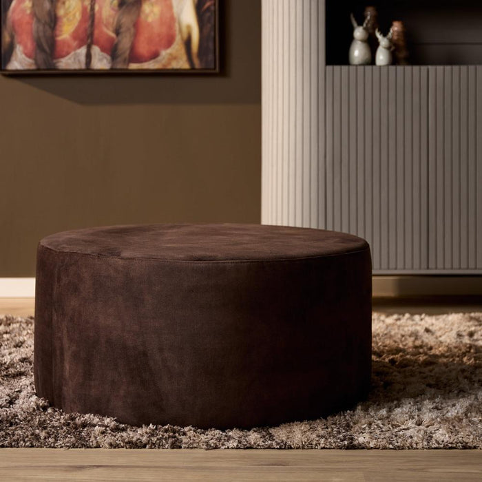 StarFurn MySofa Poef | Rond | 80 cm | Adore 108 | Bruin-Poefs-Starfurn