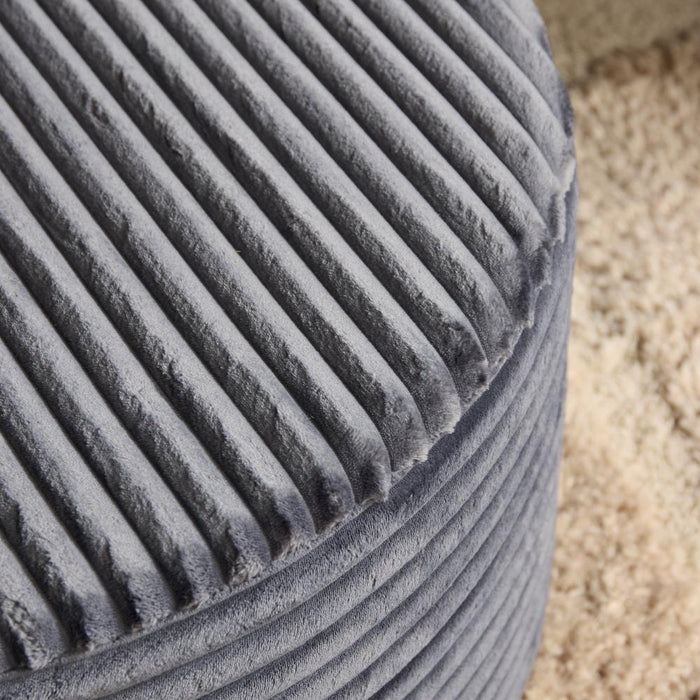 StarFurn MySofa Poef | Rond | 80 cm | Tilia 85 | Antraciet-Poefen-Starfurn