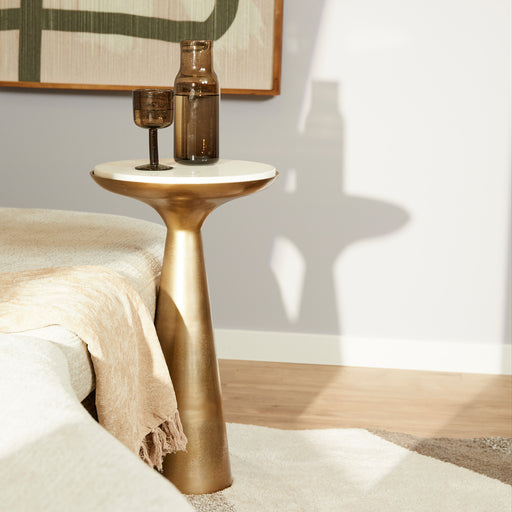 Starfurn Bijzettafel Essy Small | Wit marmer 38 cm-Bijzettafels-Starfurn