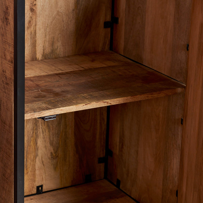 Starfurn Boekenkast Denver | Mangohout en staal | 1 deur-Boekenkasten-Starfurn