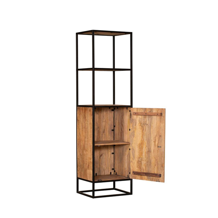 Starfurn Boekenkast Denver | Mangohout en staal | 1 deur-Boekenkasten-Starfurn