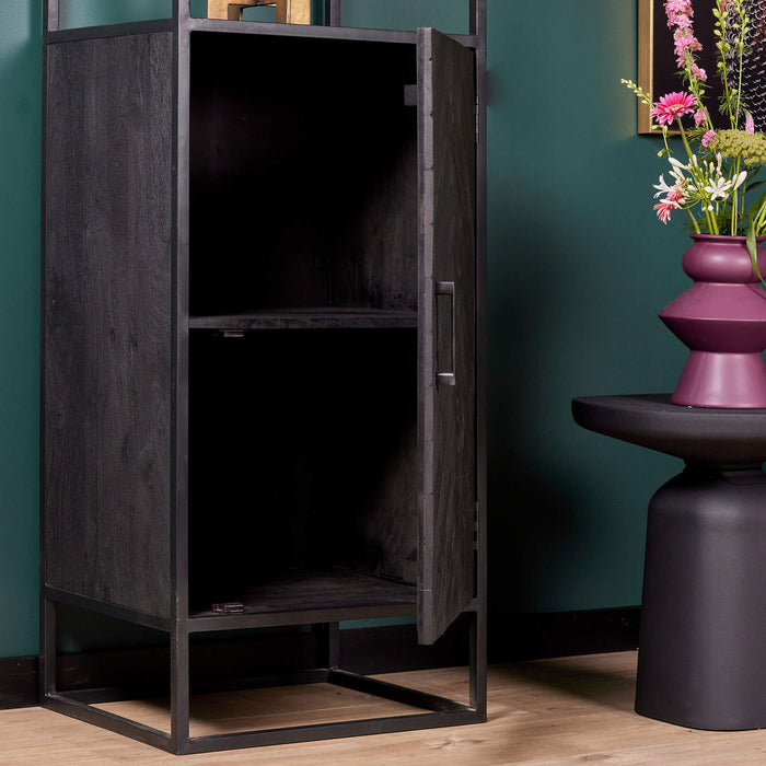 Starfurn Boekenkast New York | Mangohout en staal | 1 deur-Boekenkasten-Starfurn