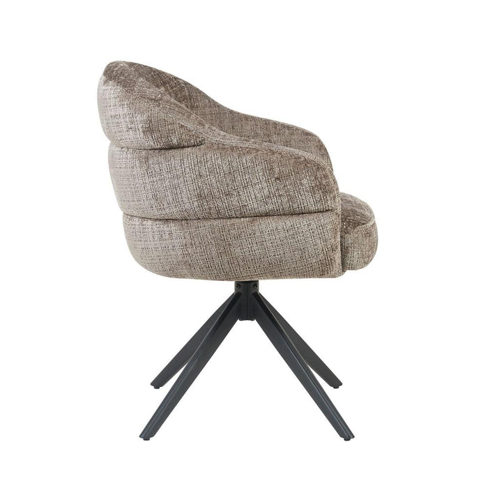 Starfurn Eetkamerstoel Bella | Clay | Poot Black | Met armleuning-Eetkamerstoelen-Starfurn