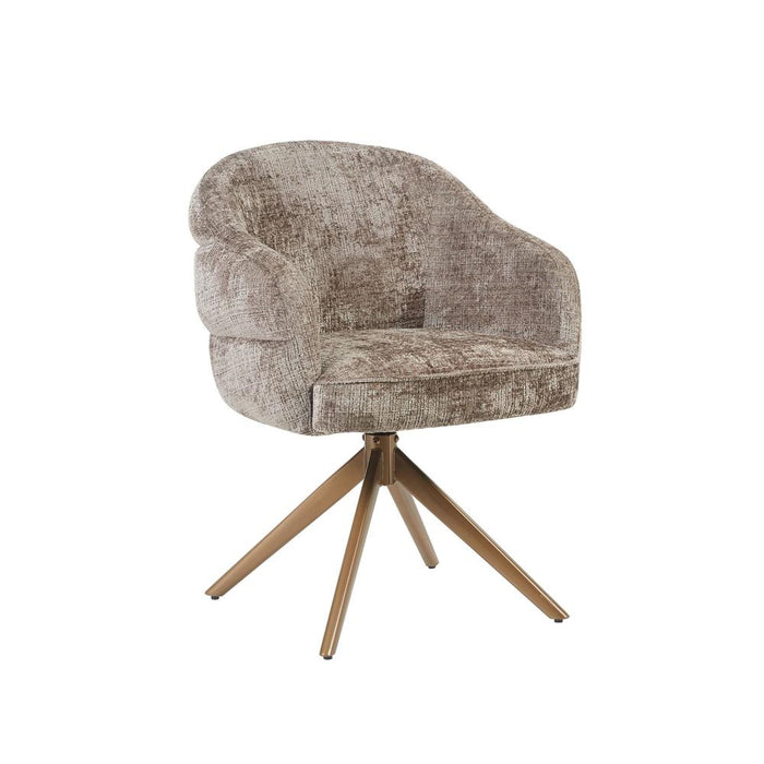 Starfurn Eetkamerstoel Bella | Clay | Poot Bronze | Met armleuning-Eetkamerstoelen-Starfurn