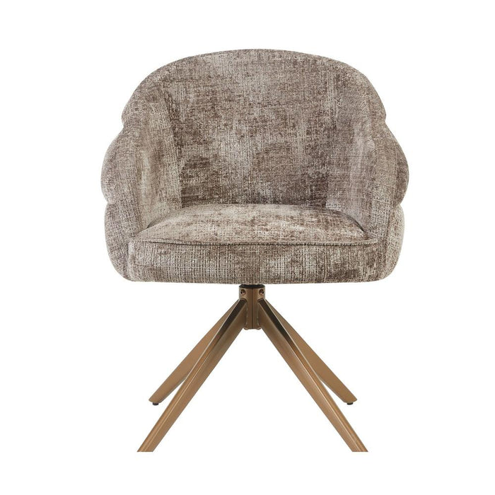 Starfurn Eetkamerstoel Bella | Clay | Poot Bronze | Met armleuning-Eetkamerstoelen-Starfurn