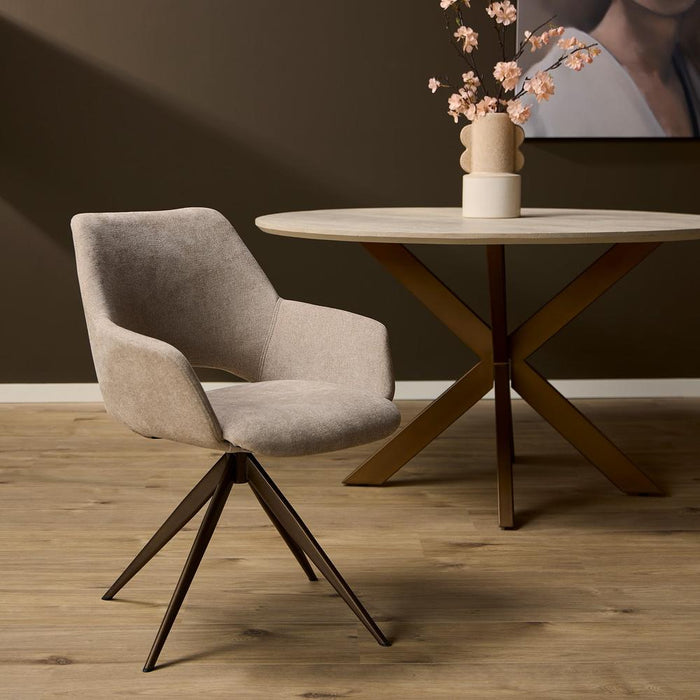 Starfurn Eetkamerstoel Daisy | Beige-Eetkamerstoelen-Starfurn