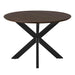 Starfurn Eettafel Madison Brown | 110 cm | Poot Black-Eettafels-Starfurn
