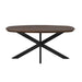 Starfurn Eettafel Madison Brown | 160 cm | Deens Ovaal | Poot Black-Eettafels-Starfurn