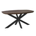 Starfurn Eettafel Madison Brown | 160 cm | Deens Ovaal | Poot Black-Eettafels-Starfurn