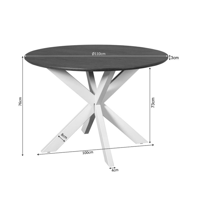 Starfurn Eettafel Madison Natural | 110 cm-Eettafels-Starfurn