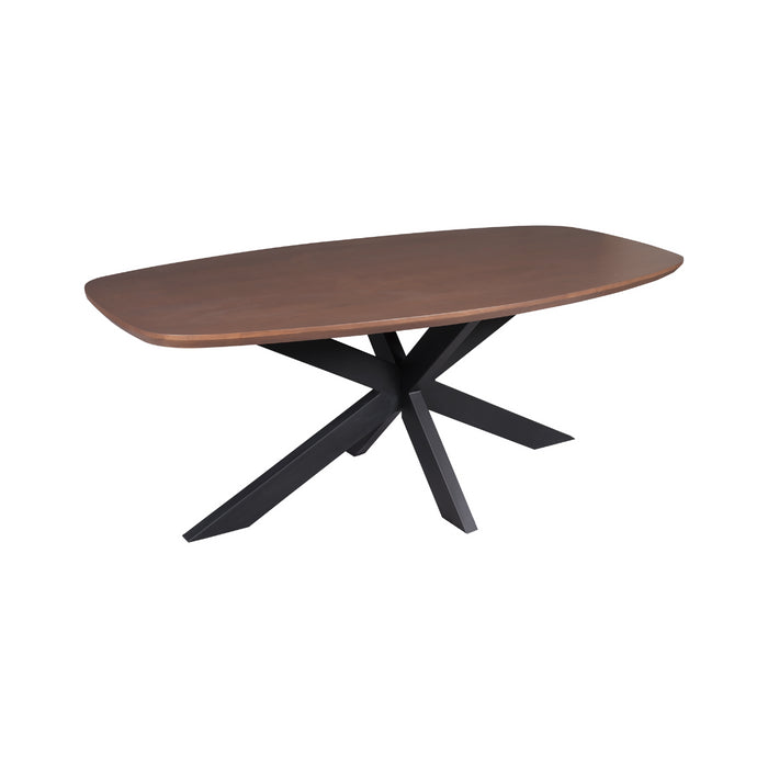 Starfurn Eettafel Madison Walnut | 280 cm | Deens Ovaal | Poot Black-Eettafels-Starfurn