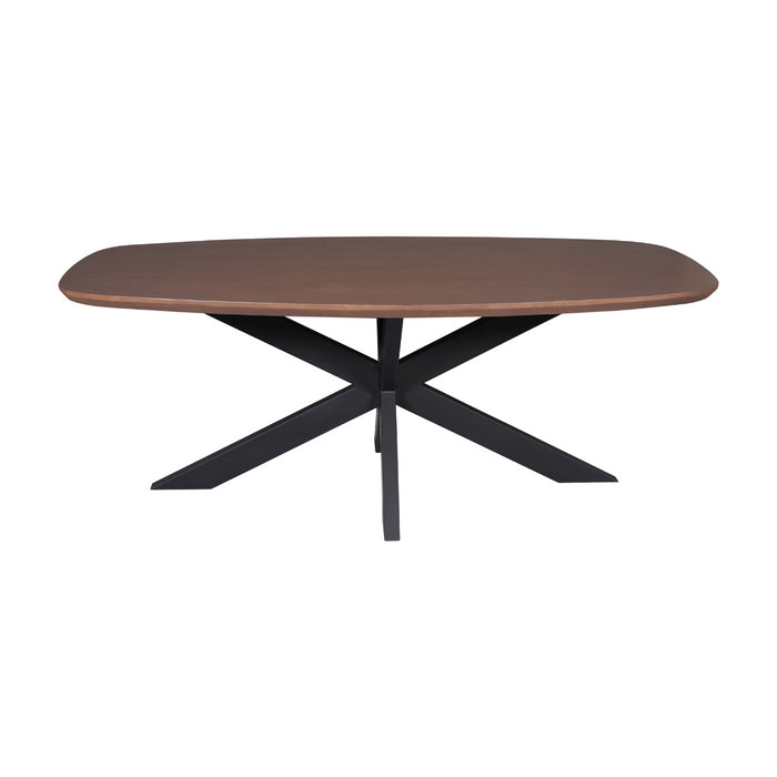 Starfurn Eettafel Madison Walnut | 280 cm | Deens Ovaal | Poot Black-Eettafels-Starfurn