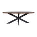 Starfurn Eettafel Madison Walnut | 280 cm | Deens Ovaal | Poot Black-Eettafels-Starfurn