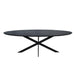 Starfurn Eiken eettafel Ferris | Ovaal 210 cm | Zwart-Eettafels-Starfurn