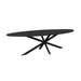 Starfurn Eiken eettafel Ferris | Ovaal 280 cm | Zwart-Eettafels-Starfurn