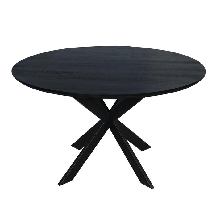 Starfurn Eiken eettafel Ferris | Rond 130 cm | Zwart-Eettafels-Starfurn