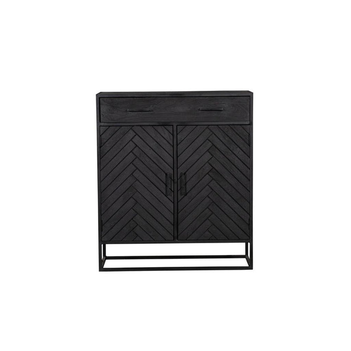 Starfurn Kabinet kast New York | Mangohout en staal | 100 cm-Bergkasten-Starfurn