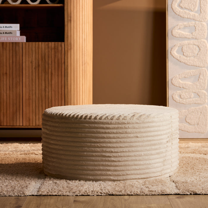 Starfurn | My Sofa Hocker | Rond | 80 cm | Tilia 03 | Beige-Hockers-STARFURN