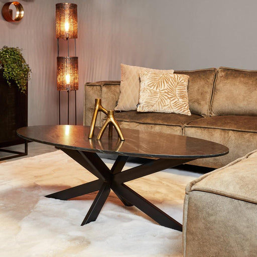 Starfurn Salontafel Faye | Ovaal | Zwart marmer-Salontafels-Starfurn