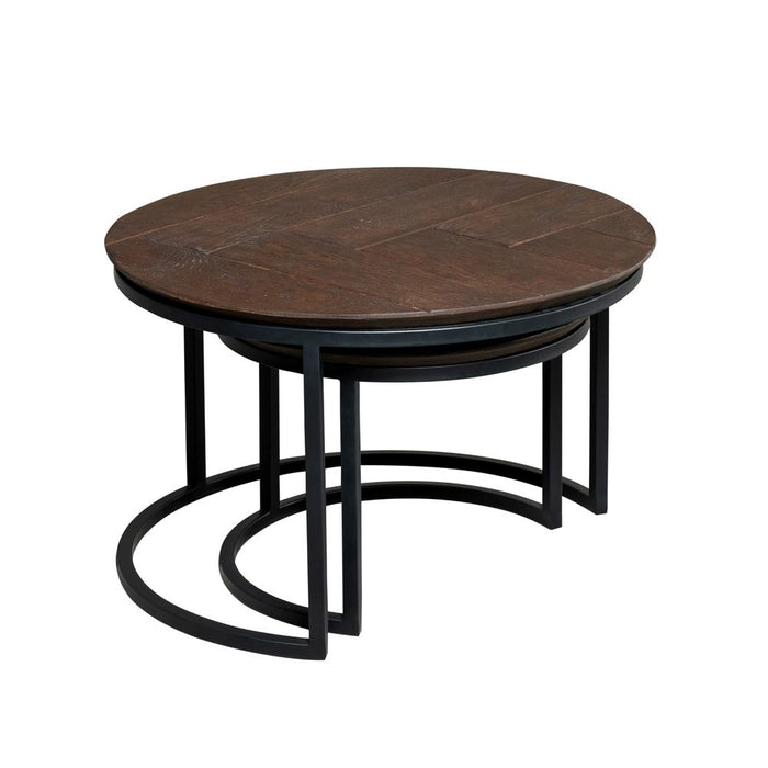 Starfurn Salontafel Otik Brown Oak | 70 cm | Set van 2-Salontafels-Starfurn