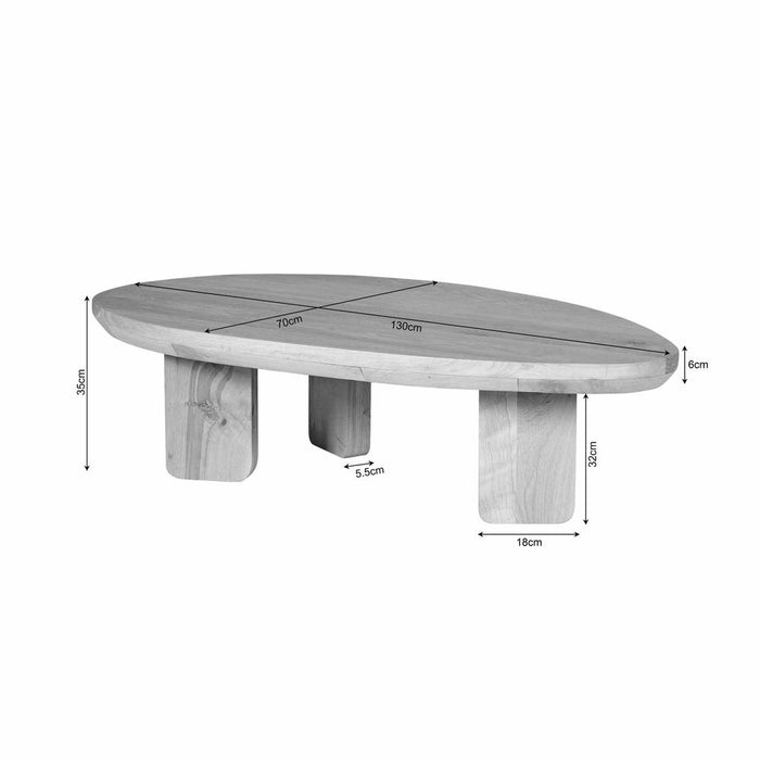 Starfurn Salontafel Zillah | 130 cm | Naturel Eiken-Salontafels-Starfurn