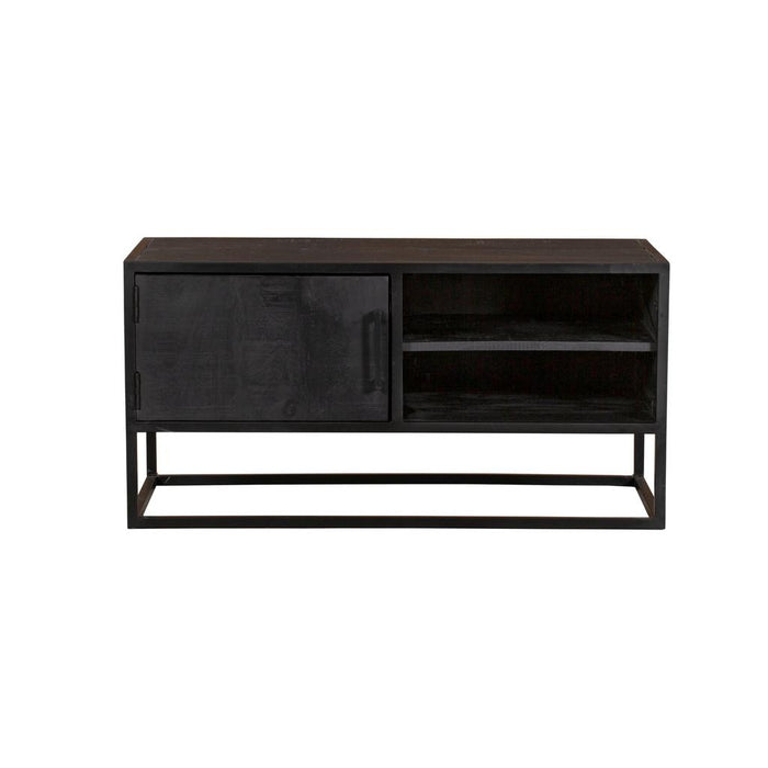 Starfurn Tv meubel Denver Black 100 cm | Mangohout en staal-TV-meubels-Starfurn