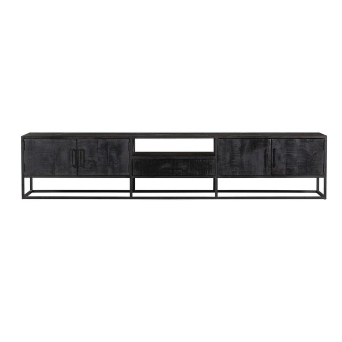 Starfurn Tv meubel Denver Black 240 cm | Mangohout en staal-TV-meubels-Starfurn