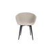 Stoel Charly | Beige | met zwarte poten-Eetkamerstoelen-Creating Home