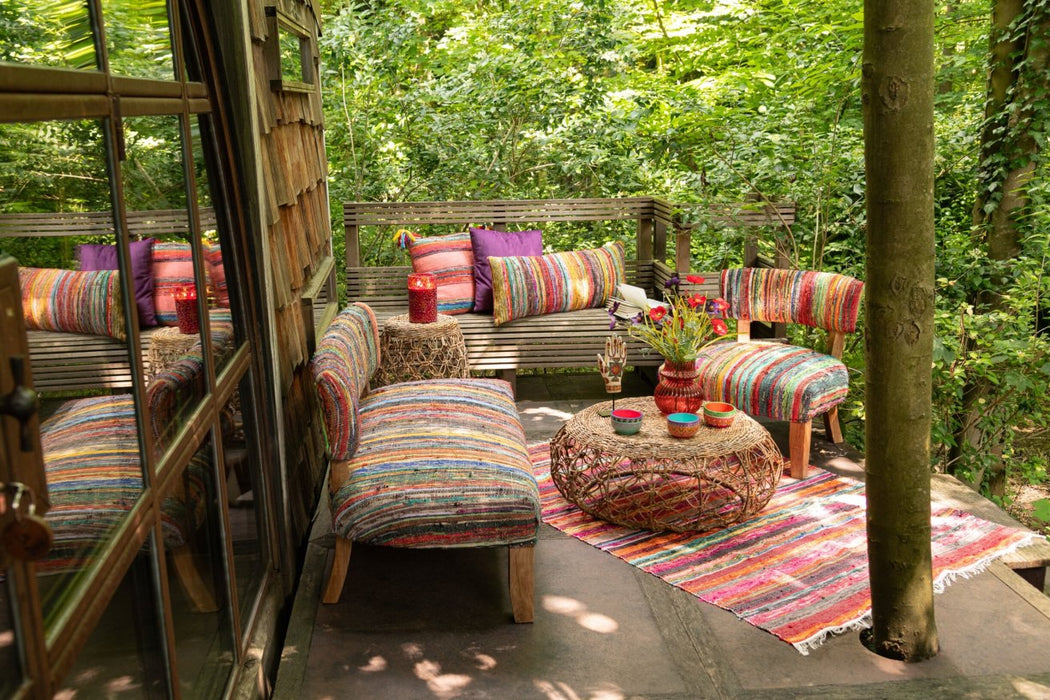 Stoel Chindi Hout/Textile Mix 60x68x72 cm-Eetkamerstoelen-J-Line