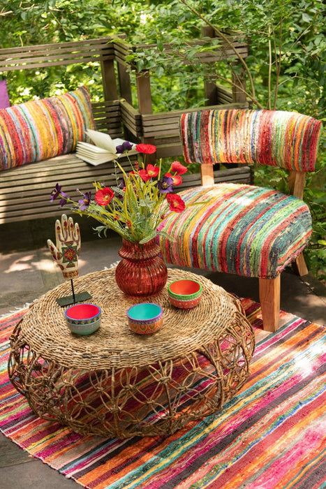 Stoel Chindi Hout/Textile Mix 60x68x72 cm-Eetkamerstoelen-J-Line