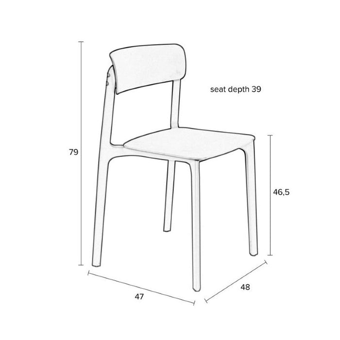 Stoel Clive Light Brown-Eetkamerstoelen-Creating Home