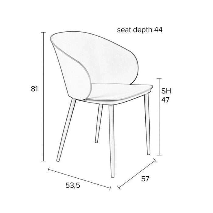 Stoel Gigi All Mint-Eetkamerstoelen-Creating Home