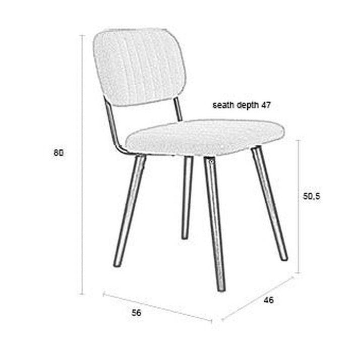 Stoel Jake Off White Bouclé-Eetkamerstoelen-Creating Home