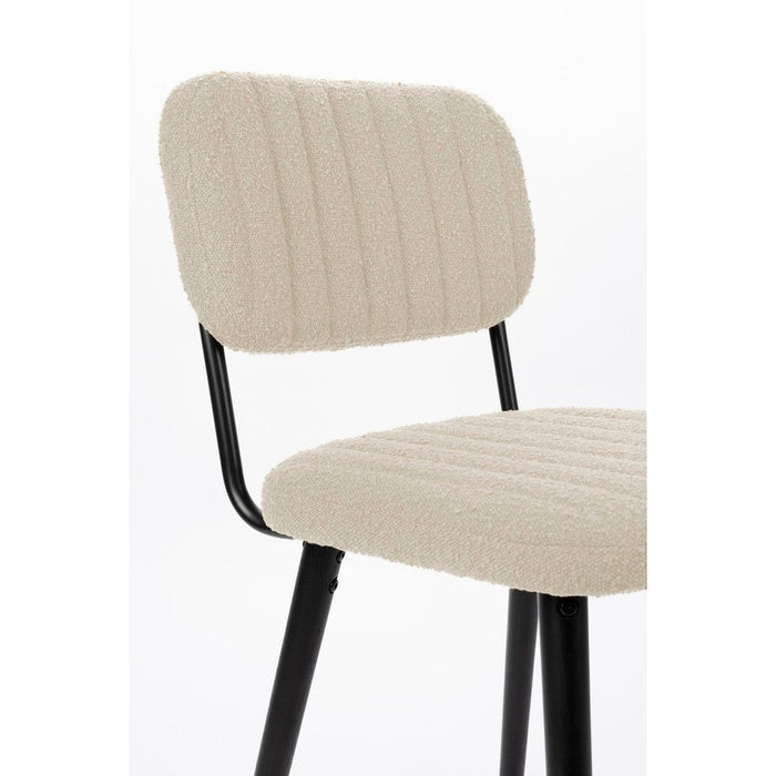 Stoel Jake Off White Bouclé-Eetkamerstoelen-Creating Home