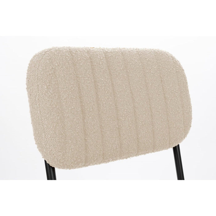 Stoel Jake Off White Bouclé-Eetkamerstoelen-Creating Home