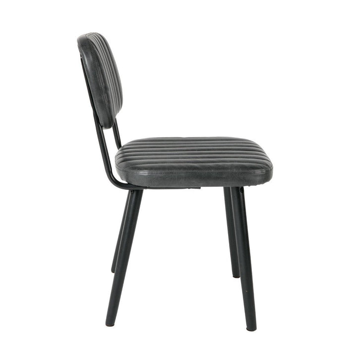 Stoel Jake Worn Black-Eetkamerstoelen-Creating Home