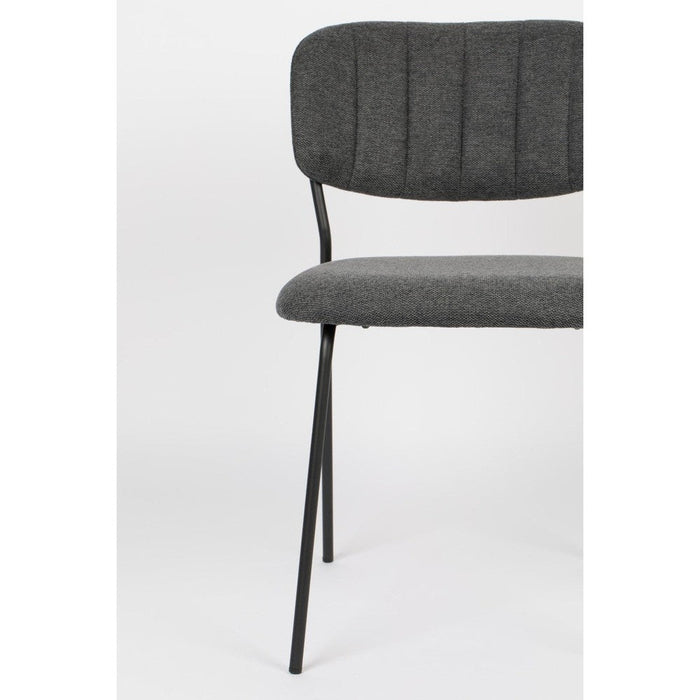 Stoel Jolien Black/Dark Grey-Eetkamerstoelen-Creating Home