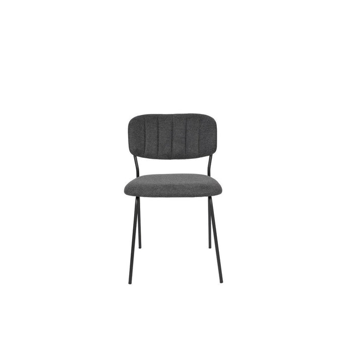 Stoel Jolien Black/Dark Grey-Eetkamerstoelen-Creating Home