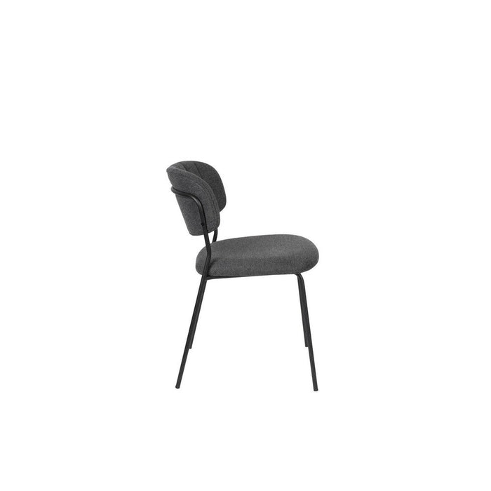 Stoel Jolien Black/Dark Grey-Eetkamerstoelen-Creating Home