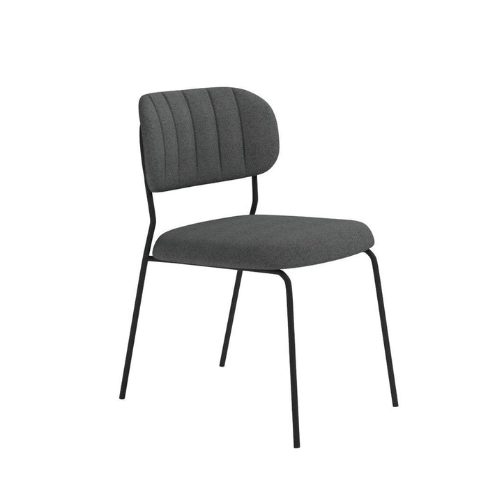 Stoel Jolien Black/Dark Grey-Eetkamerstoelen-Creating Home