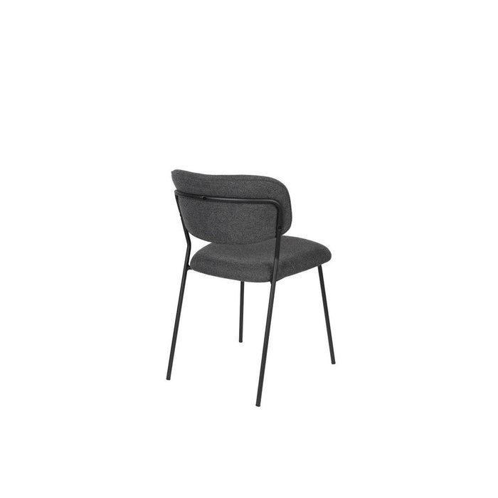 Stoel Jolien Black/Dark Grey-Eetkamerstoelen-Creating Home