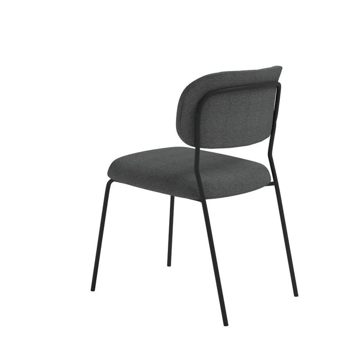 Stoel Jolien Black/Dark Grey-Eetkamerstoelen-Creating Home