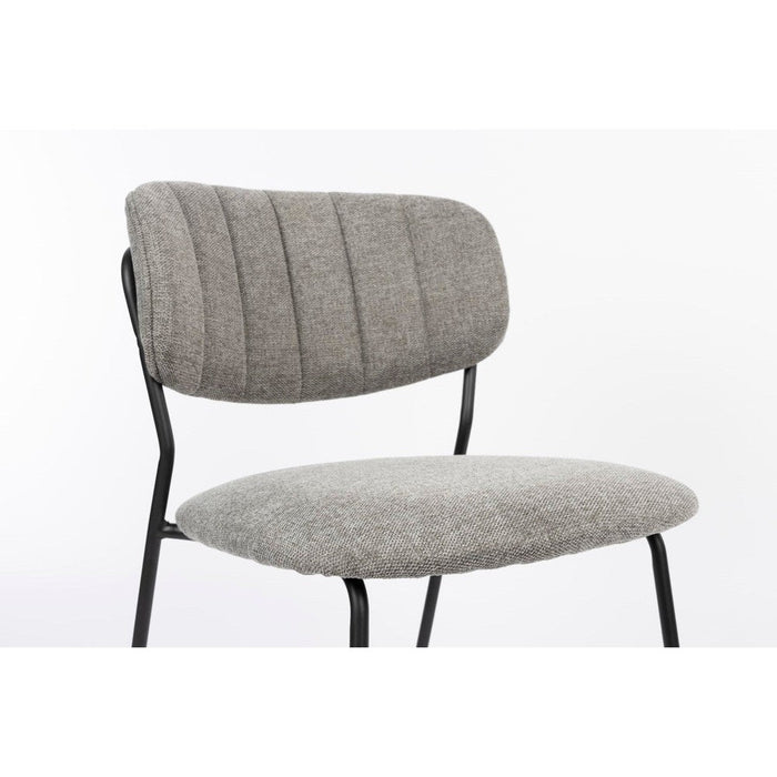 Stoel Jolien Black/Grey Fr-Eetkamerstoelen-Creating Home