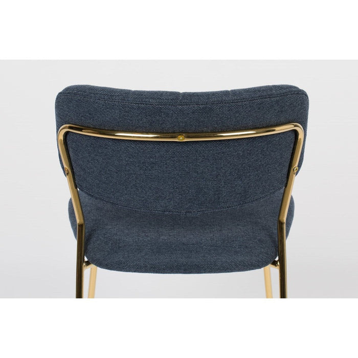 Stoel Jolien Gold/Dark Blue-Eetkamerstoelen-Creating Home